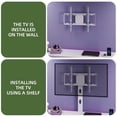 thumbnail image 6 of Uforic White TV Stand with Mount for 65" TVs, LED Media Console with Power Outlet, Height Adjustable, 6 of 7