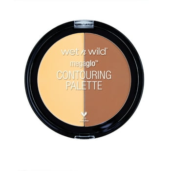 wet n wild MegaGlo Contouring Duo Palette, Highlighting, Caramel Toffee, 0.44 oz