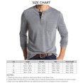 thumbnail image 5 of Camisa de manga larga ajustada para hombre, de color gris claro, con cuello redondo y detalle de botones, ideal para la oficina, para otoño, 5 of 5