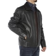 thumbnail image 2 of LN LUCIANO NATAZZI Men's Classic Full Grain Cow Leather Jacket Black, 2 of 5