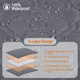 thumbnail image 6 of SHANNA Sectional Couch Covers 100% Waterproof L Shaped Sofa Slipcover, 3pcs Reversible Chaise Lounge Cover for Sectional Couch Furniture Protector for Pets Dog Cat, Dark Gray, Large, 6 of 14