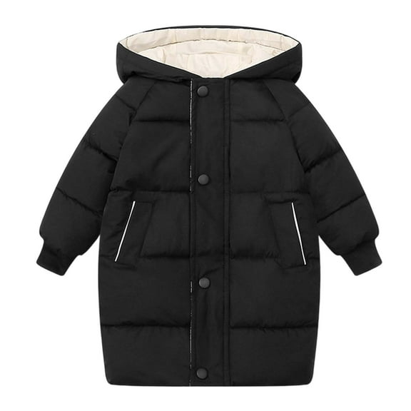 WOYY Tween Girls Long Down Coat Warm Winter Padded Jacket Puffer Outerwear, Sizes 11-12