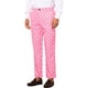 thumbnail image 4 of Pantalones formales de ajuste regular para hombres INSPIRE CHIC con estampado de lunares 38 Rosa, 4 of 6