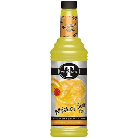 Mr. & Mrs. T Whiskey Sour Mix 1 L (Pack of 6) (Best Bourbon For Whiskey Sour)