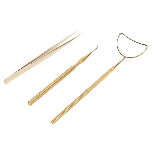 Lash Lift Miroir Pinces à Épiler Ensemble, 3pcs Outils de Levage de Cils en Acier Inoxydable Séparateur de Cils Miroir Pinces à Épiler Ensemble Extension de Cils Fournitures pour l'Extension de Cils