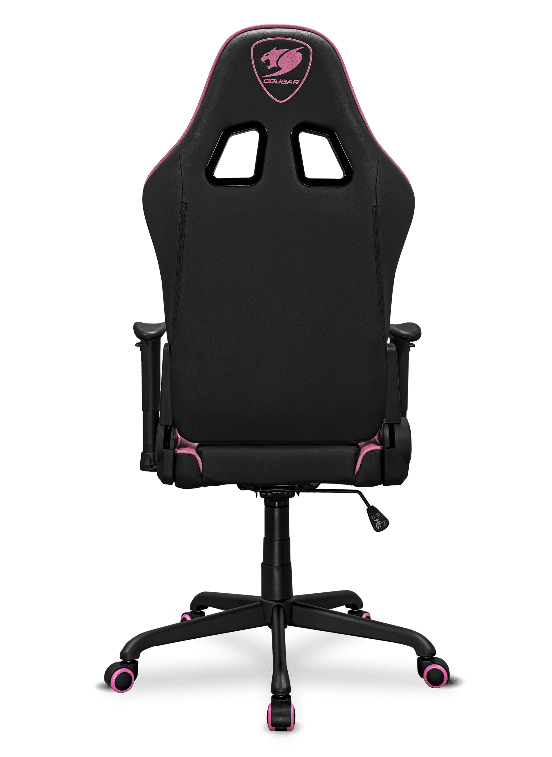 Cougar Armor Elite Gaming Chair - Premium PVC Leather with Reclining Backrest up to 160º 2D Adjustable Armrest and Adjustable Tilt Mechanism, Head & Lumbar Pillow, Pink