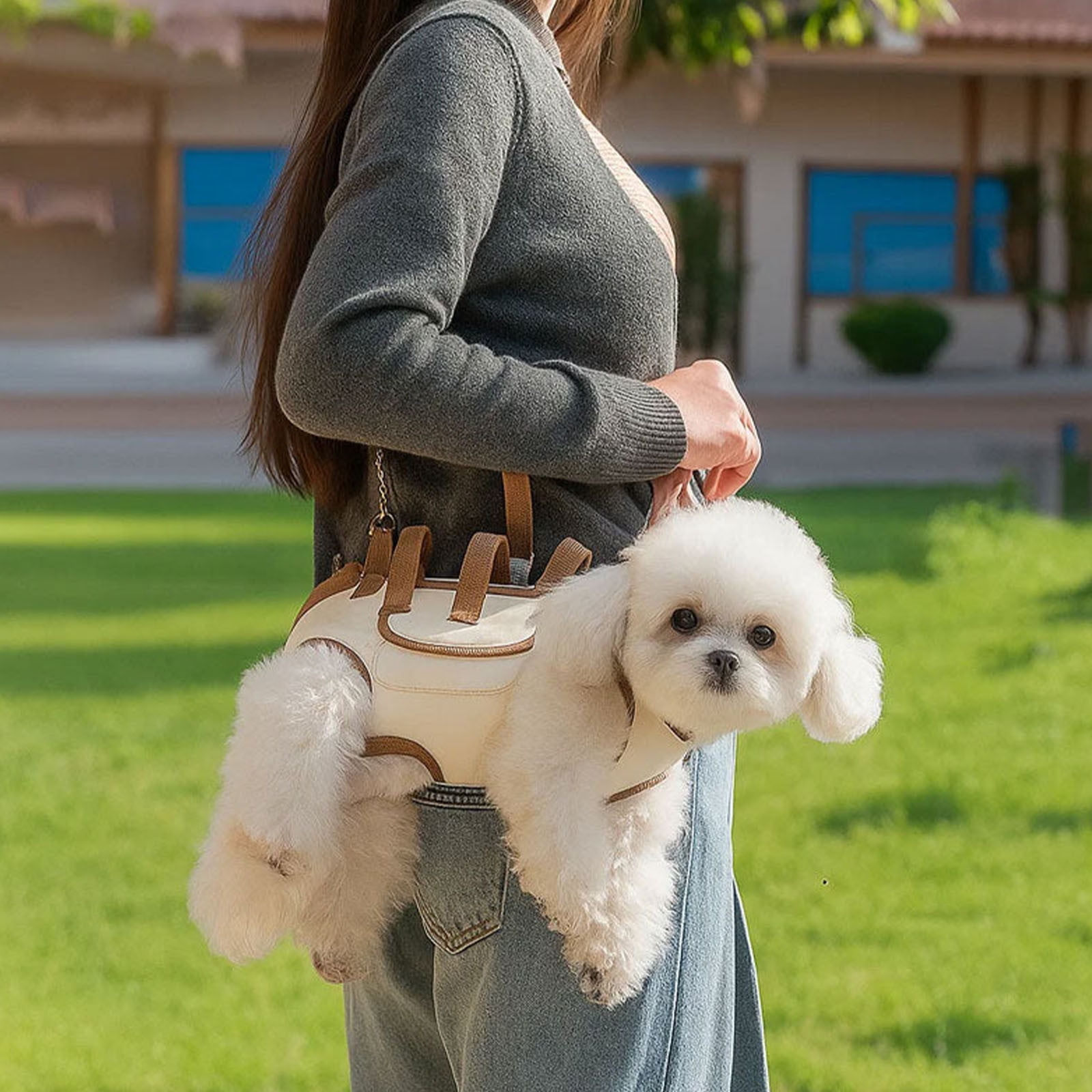 Pet Carrier Backpack for Small Dogs, Airline Approved Travel, Breathable Mesh Backpack Carrier with Leash, Hands Free Dog Carrier