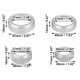 thumbnail image 4 of 7uds Plateado Tono Aluminio Aleación AC Climatización Control Anillo Perilla Cubierta, 4 of 8