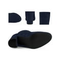 thumbnail image 3 of BLISSFUL STEP Women's Rounded Toe Block Heel Foldable Ankle Boots Navy Blue (Size 8.5), 3 of 6