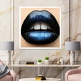 thumbnail image 3 of Designart 'Girl Lips With Black and Blue Lipstick' Modern Framed Art Print, 3 of 4