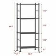 thumbnail image 3 of Sakugi 4-Tier Metal Storage Shelves, Adjustable Metal Shelves, 18" W x 12" D x 43" H, 650 lb Total Capacity, Rust-Proof Storage Rack, 3 of 6