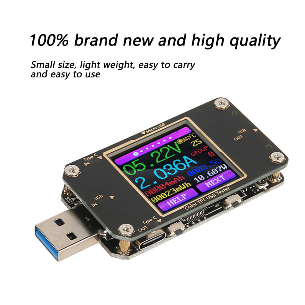 10 In 1 USB Smart Detector Dual USB Digital Power Meter Tester Multimeter 