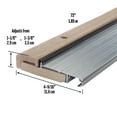 thumbnail image 2 of M-D Building Products 76281 4-9/16 in. x 1-1/8 in. x 73 in. Silver Adjustable Aluminum & Hardwood Threshold, 2 of 4