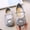 Silver, variant on FSYBOA Girls Dress Shoes Size 13(Little Kids), Non Slip Closed Toe Elastic Strap Soft Soled Kids Flat Shoes Black
