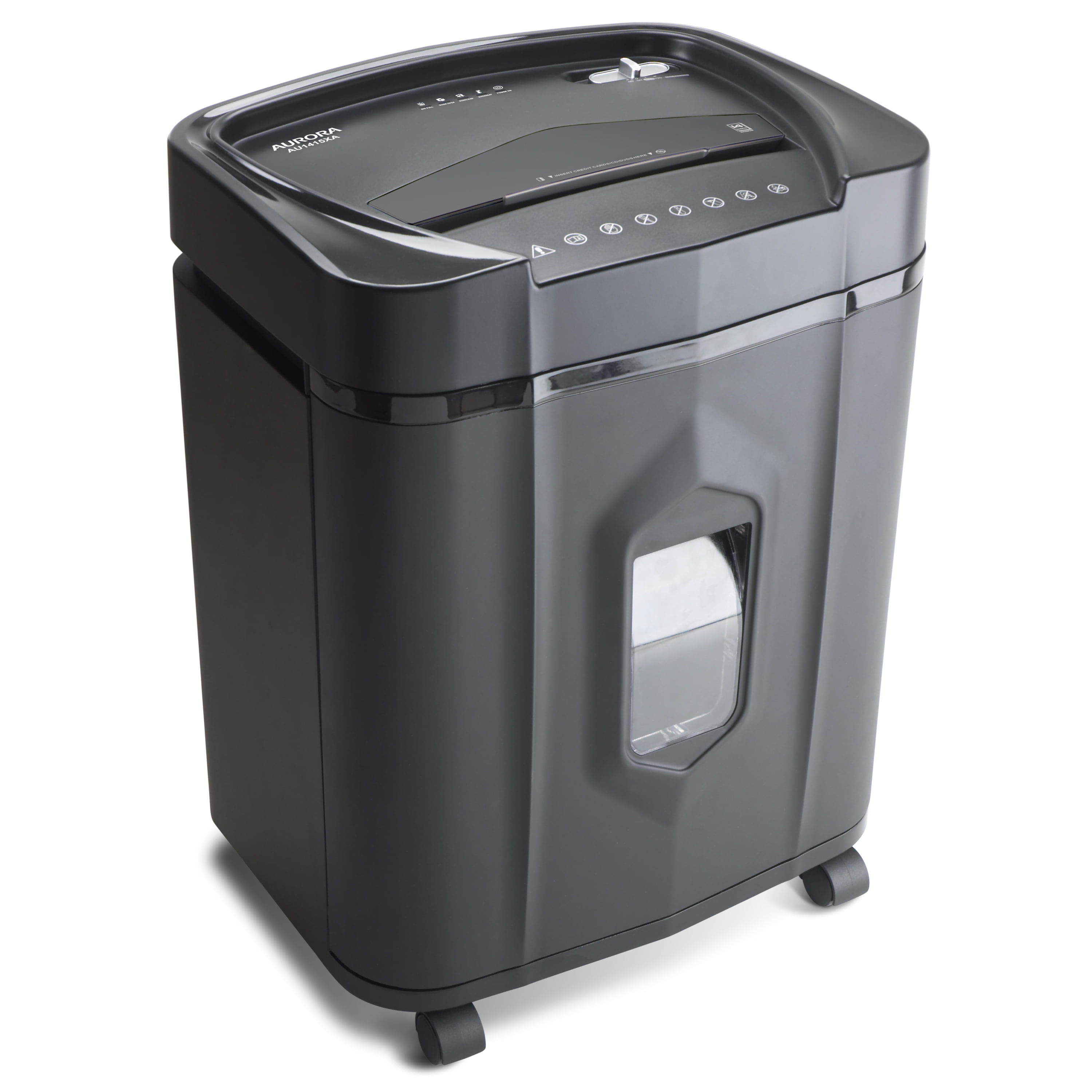 Aurora AU1415XA 14-Sheet Crosscut Paper/CD and Credit Card Shredder with 5-Gallon Pullout Basket and 10 Minutes Continuous Run Time