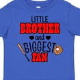 thumbnail image 4 of Inktastic Little Brother and Biggest Fan Baseball Glove and Bat Boys Toddler T-Shirt, 4 of 5