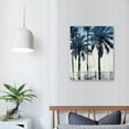 thumbnail image 3 of PRATYUS  Palm Tree Wall Art Rustic Navy Tropical Tree Painting on Canvas White Wood Background Artwork for Home Office Wall Decor 16x20 in/12x16 in, 3 of 4