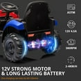 thumbnail image 4 of Luku 4 in 1 Ride on Excavator & Bulldozer, 12V Kids Electric Vehicle with Remote Control, Red And Blue, 4 of 7