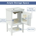 thumbnail image 5 of 20" Bathroom Vanity with Sink, Bathroom Cabinet with Soft Closing Door, Storage Rack and Open Shelf, White, 5 of 6