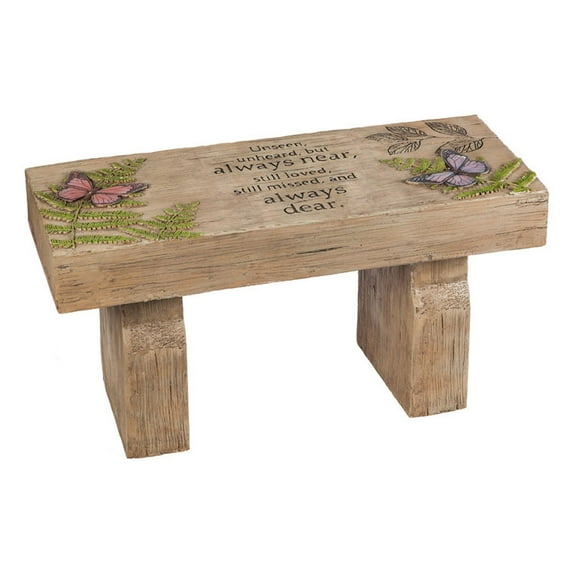 Evergreen 29 in. Those We Love Memorial Composite Outdoor Garden Bench - 29x12x14.5