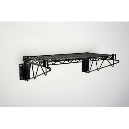 

24 Deep x 24 Wide x 7 High Fixed Black Wall Mount Shelving Kit