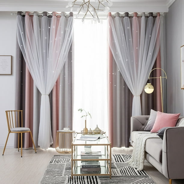1 pieza de decoración de habitación para dormitorio de niñas, cortinas rosas, moradas y verdes para habitaciones de niños, cortinas para ventanas y paredes para habitación de niñas