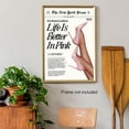 thumbnail image 5 of Trendy Baby Pink Newspaper Wall Art Life Is Better in Pink Posters 70s The New York Press Poster Prints Preppy Hot Girly Wall Decor for Cool Girl Room Dorm 12x16in Unframed, 5 of 14