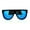 blue Mirrored, variant on Mirrored Lens Boyfriend Fit Flat Top Diva Mafia Mob Sunglasses Peach Mirrored