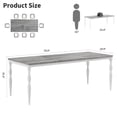 thumbnail image 2 of 78.8-Inch Rustic Farmhouse Dining Table for 6 – Long Wooden Rectangular Dining Table with Sturdy Legs for Large Families & Gatherings, 2 of 7