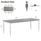 thumbnail image 2 of Towallmark Mesa de Comedor de 70,9 Pulgadas para 8 Personas, Mesa de Cocina Rectangular de Granja con Patas Resistentes, Mesa de Comedor Larga de Madera para Cocina, Sala de Estar, Marrón, 2 of 6