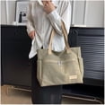 thumbnail image 3 of JennyShop Korean Style Fashion Tote Bag , Canvas Large Bag, Large Capacity Women's Bag, High-end and Versatile Shoulder Bag, 3 of 7