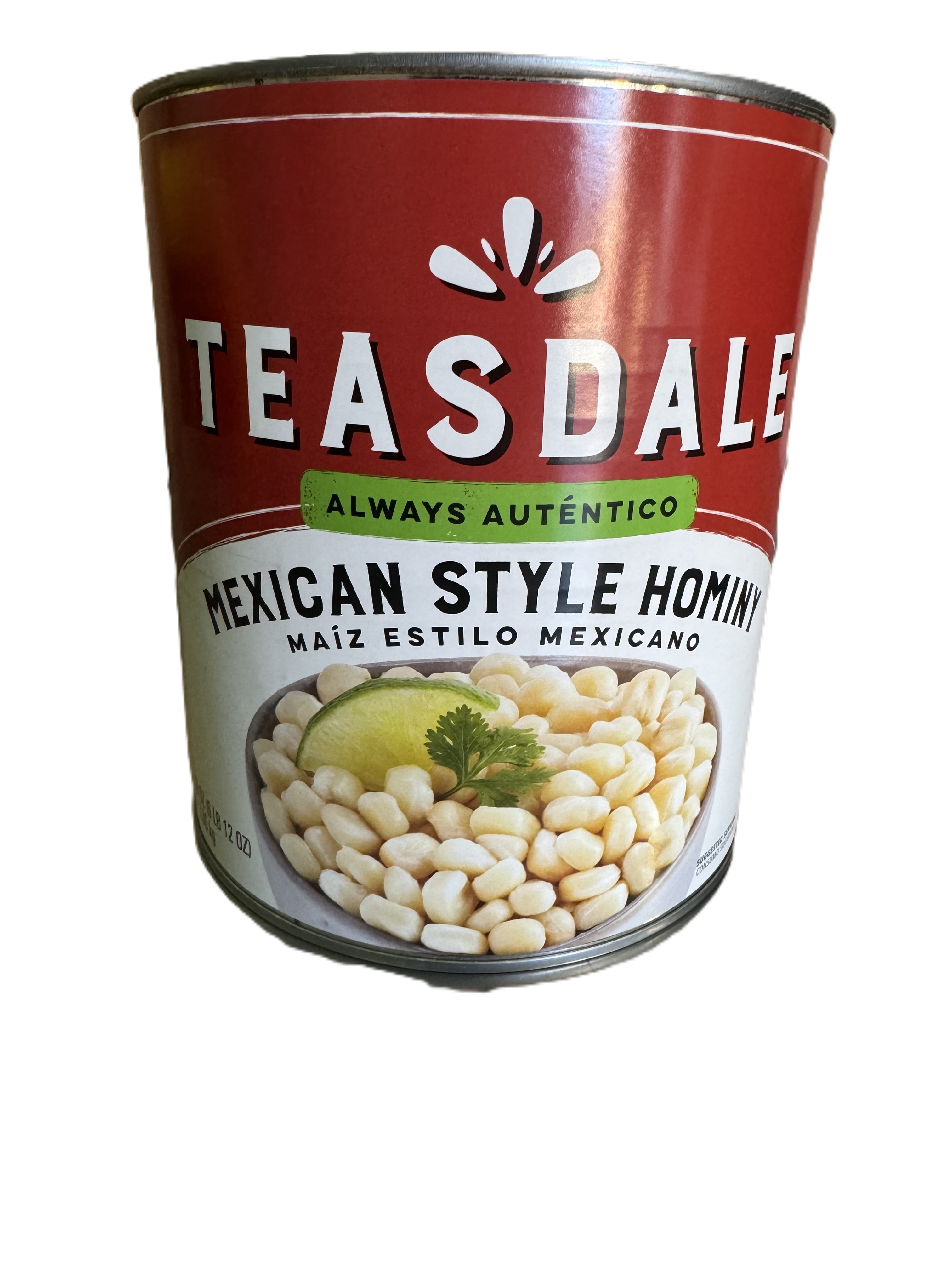 Teasdale Quality Foods Teasdale Hominy, 108 oz