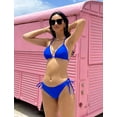 thumbnail image 3 of Women Halter Bikini String 2 Piece Triangle Swimsuit Tie Side Swimwear, 3 of 7