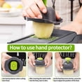 thumbnail image 4 of Vegetable cutter, 12 in 1 Professional multi-function vegetable slicer Mandolin with 7 different blades for cutting, grid stainless steel knife Easy to clean, 4 of 4