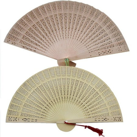 

Baywell Wood Pocket Folding Hand Held Fans Elegent Home Decor Party Favors Fan Hot