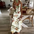 thumbnail image 1 of zanvin Clearance Vente Femmes Robes d'Été, Mode d'Été Imprimé V-Cou Bretelles Sans Manches Robe Pull, Multicolore, XXL, 1 of 5