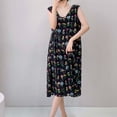 thumbnail image 3 of Vêtements de Nuit Grande Taille pour Femmes, Chemise de Nuit Ample pour Femmes, Robe Décontractée avec Col Rond, Chemise de Nuit Longue Douce pour Usage Quotidien à la Maison, 3 of 5