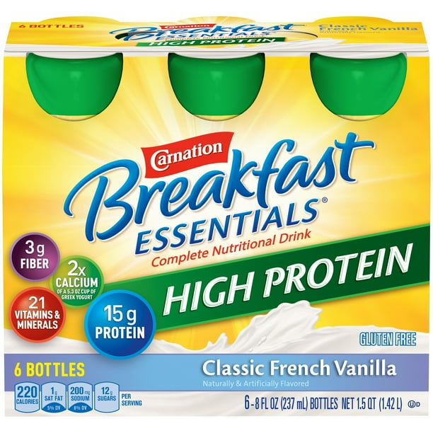 Carnation Breakfast Essentials High Protein Ready to Drink Nutritional Breakfast Drink, Classic