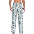 thumbnail image 6 of Cauagu Winter Wonderland Light Blue Mens Pajama Pants Sleep & Lounge Pants,PJ Bottoms with Pockets-Large, 6 of 7