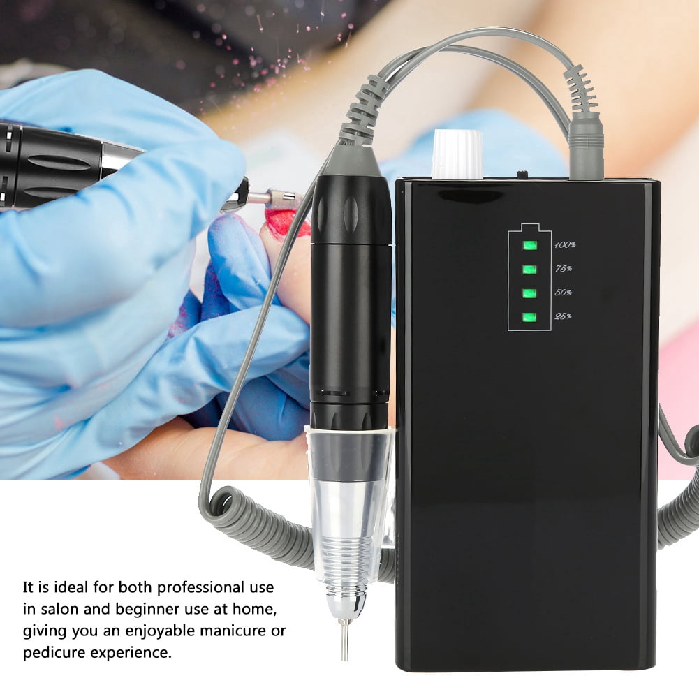 LAZIOEGR Professional 30000 RPM Electric Nail Drill Cordless Rechargeable Efile Nail File for Acrylic Gel Nails Manicure Pedicure Tool Kit Portable (11.02 inches / 28.0 cm)