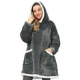 UVN Wearable Blankets Hoodies for Women and Men Flannel Oversized