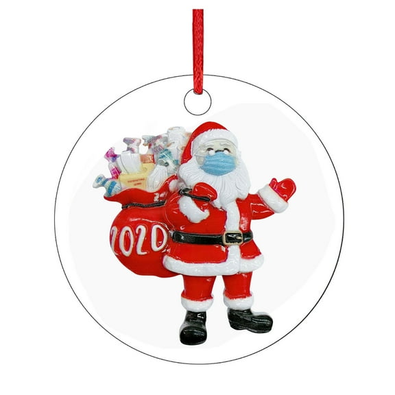JeashCHAT Christmas Decorations Indoor Christmas Ornaments 5pcsChristmas Ornaments Santa Claus Masked Souvenir Tree Hanging Ornaments