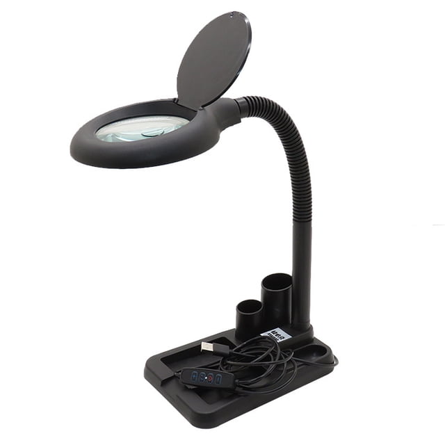 Lupa con luz led - 5X 10x, para Leer, Reparar, Mantenimiento, Manualidades, Costura, diseño de Joyas, Color Negro WSX 9024736117635