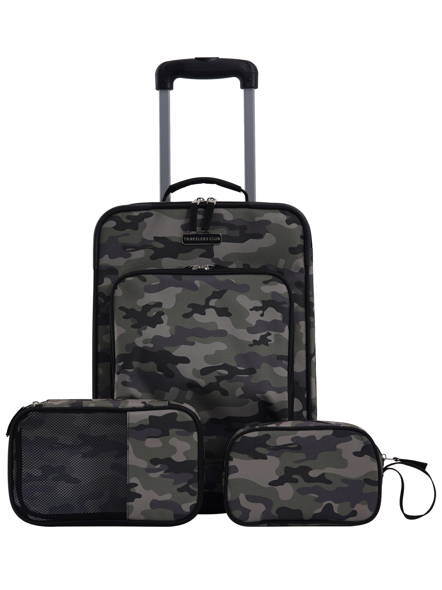 Travelers Club 3 Piece Junior Rolling Luggage Set, Camo photo 1