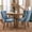 Light Blue, variant on Beige Velvet, Solid Rubberwood / Warm and Sturdy Dining Chair