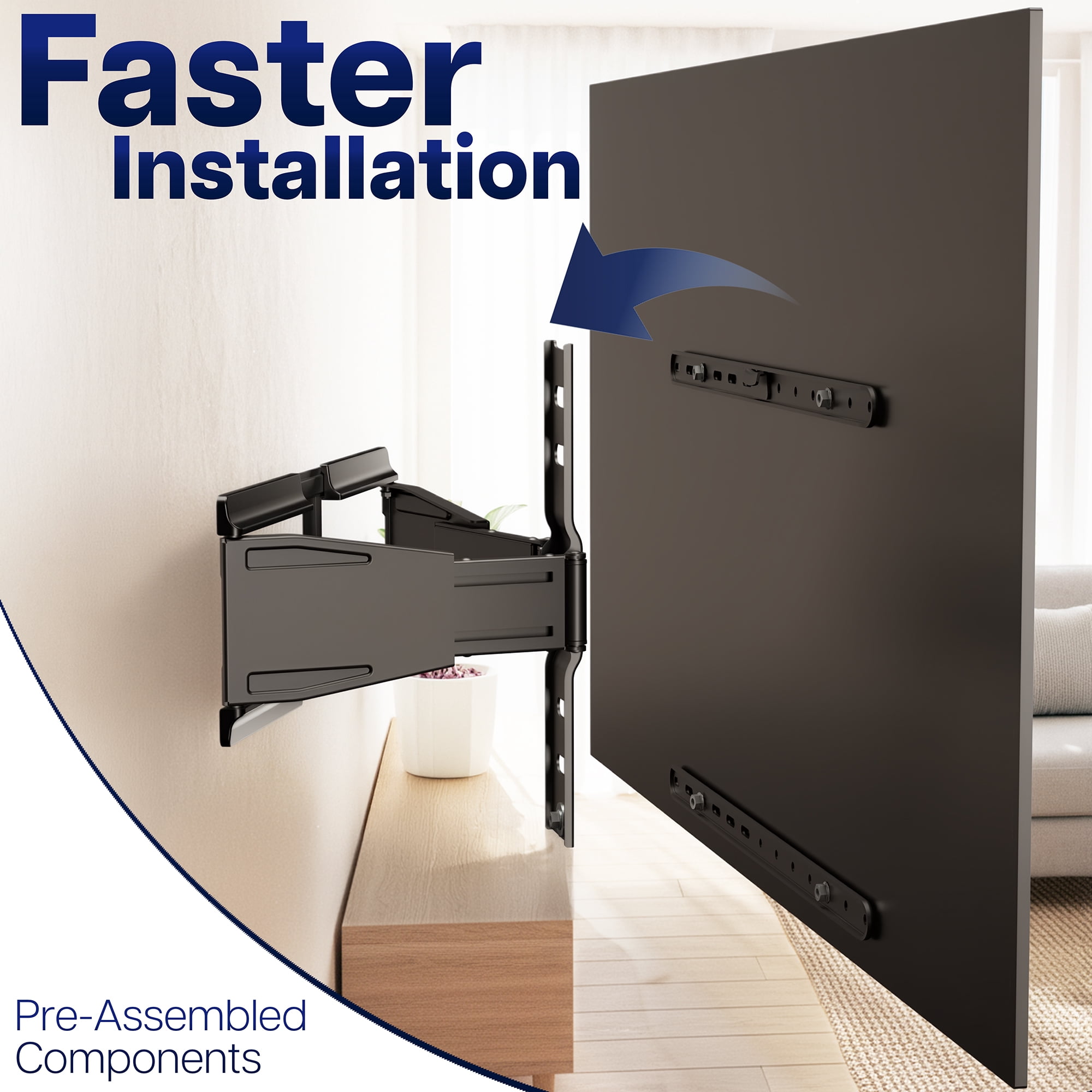 VIVO Low Profile Telescoping TV Wall Mount for up to 90" Screens