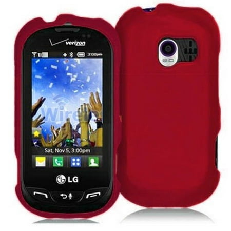 Lg Extravert Vn271 Rubber - Hard Rubberized Case for LG Extravert VN271 - Red