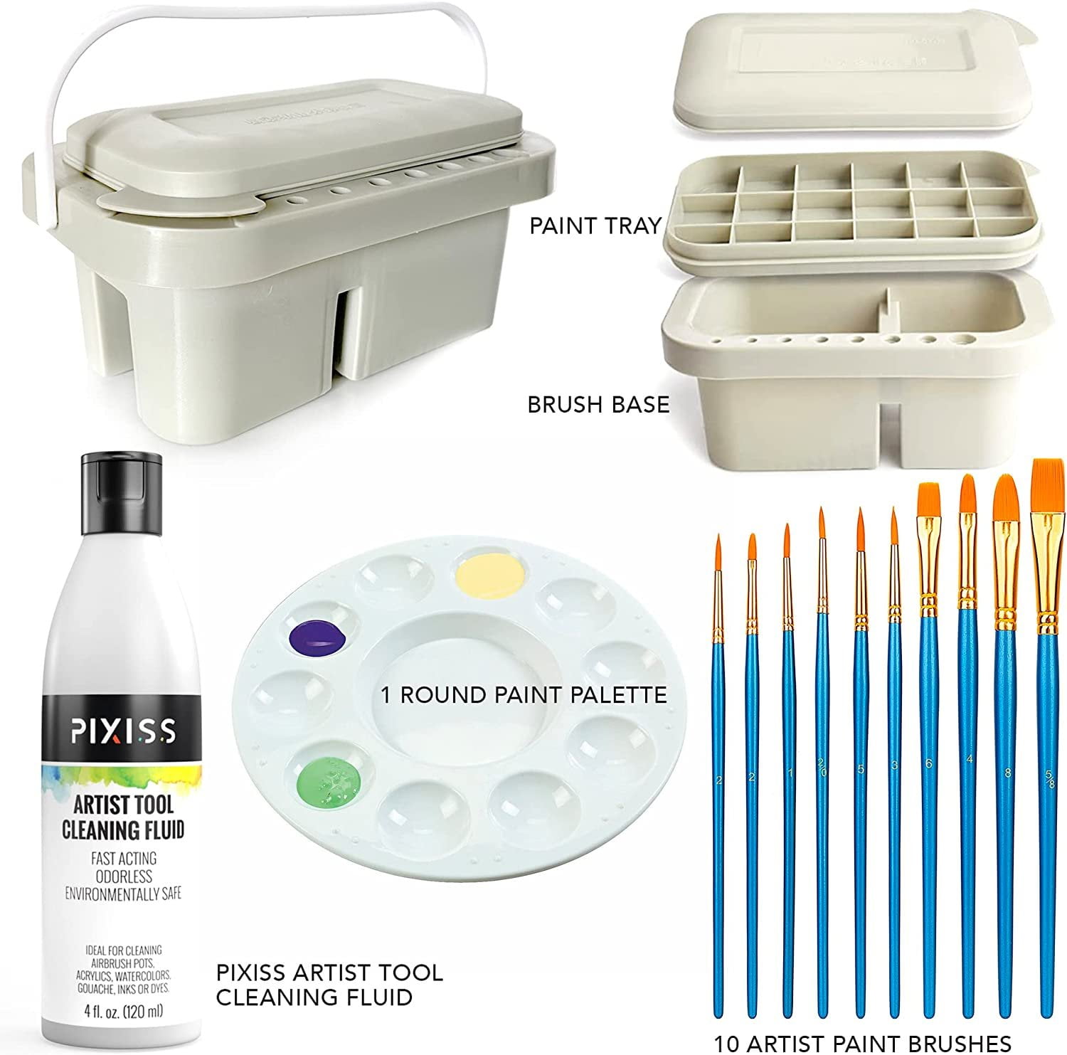 Pixiss Paint Brush Cleaner Basin - Brush Basin, Paint Brush Rinser