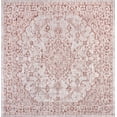 thumbnail image 3 of JONATHAN Y SANTA MONICA 5' Square Area Rug, Rozetta Boho Medallion Textured Weave - Red/Taupe, SMB102A-5SQ, 3 of 3