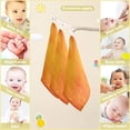thumbnail image 3 of Dreamtimes 5 PCS Autumn Fall Halloween Colors Baby Muslin Washcloths, Orange Background Face Towel Burp Cloths Ultrasoft Absorbent Cotton Bath Wipes Towels for Newborn Boys Girls, 3 of 7